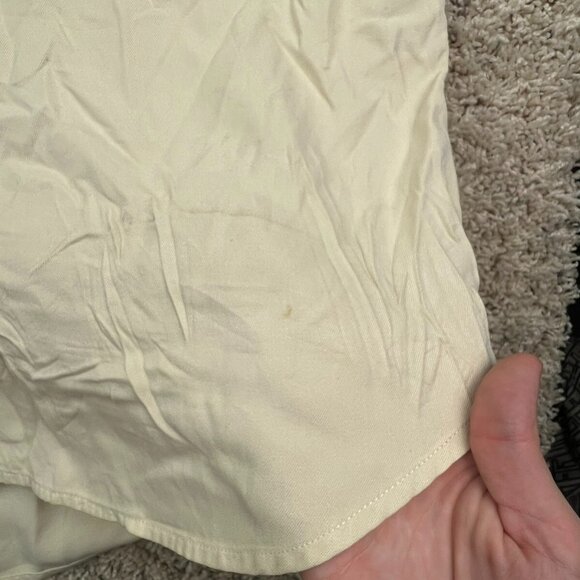 Tommy Bahama Mens Button Up Camp Shirt Large All Silk Long Sleeve Pale Yellow ** - Picture 7 of 11